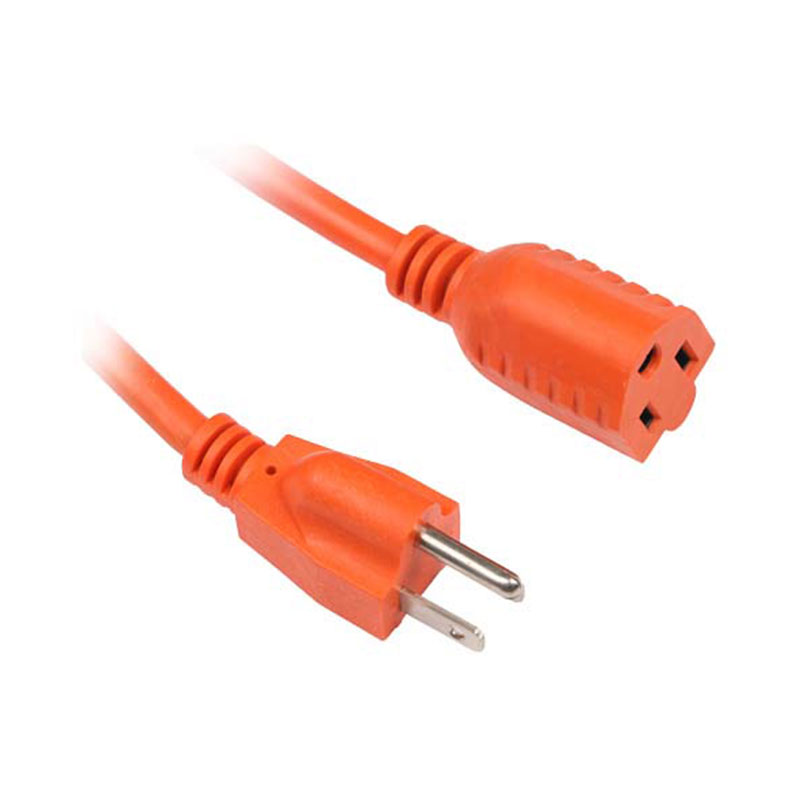 Slitstark orange förlängningssladd för utomhusbruk med jordat skydd FP-672