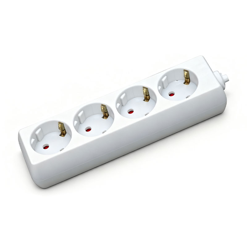 EU Schuko infällbar förlängningsuttag Power Strip med vippbrytare